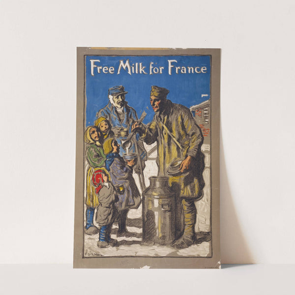 Free milk for France (1918) by Francis Luis Mora