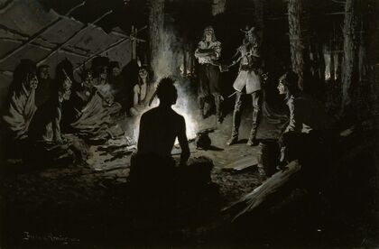 French Explorer’s Council with the Indians (1901)