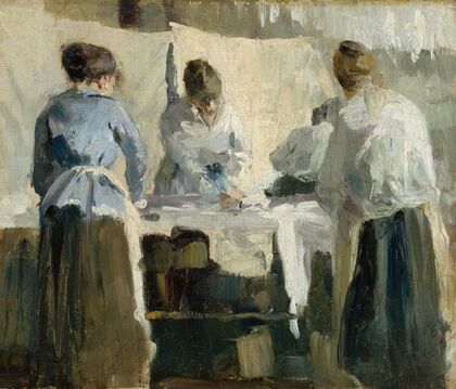 French Women Ironing