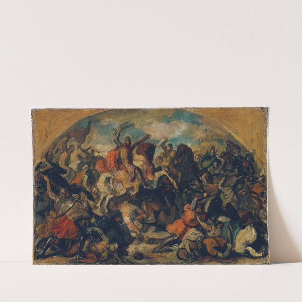 Friedrich II. der Streitbare (1219–1246) als Sieger über die Mongolen in der Schlacht an der Leitha bei Wiener Neustadt am 15. Juni 1246 (1853-1854) by Carl Rahl