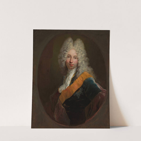 Friedrich Wilhelm Kettler (1692–1711) (Portrait of a man in a wig with the Black Eagle Order) by Antoine Pesne