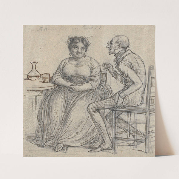 Frieri til en enke (1840 – 1849) by Wilhelm Marstrand