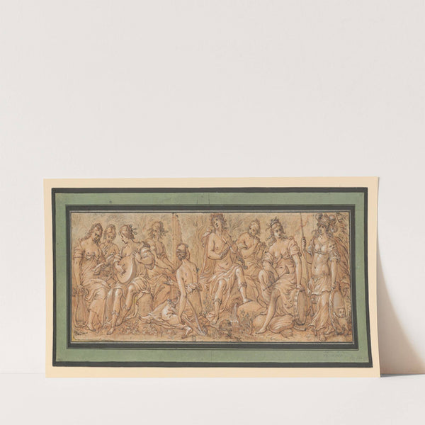 Frieze with Apollo, Minerva and Muses (1645) by Mathias Strasser