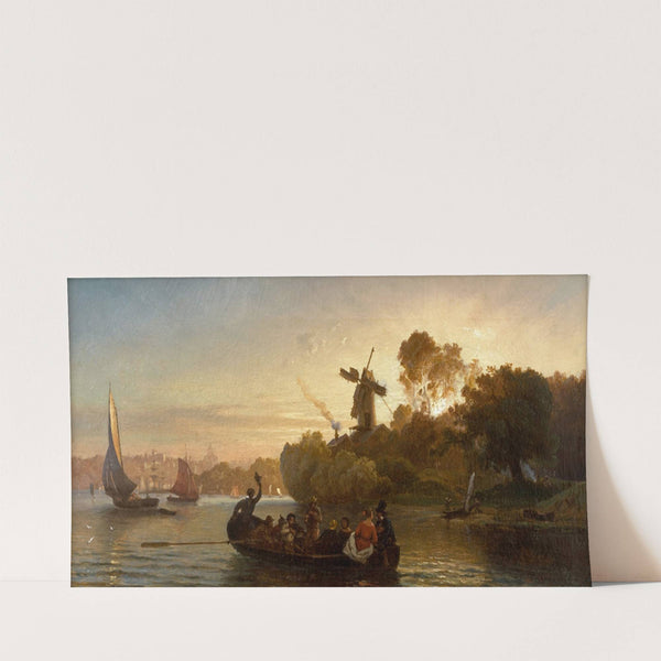 Fröhliche Abendgesellschaft im Hafen von Stockholm (1852) by Ludwig Meixner