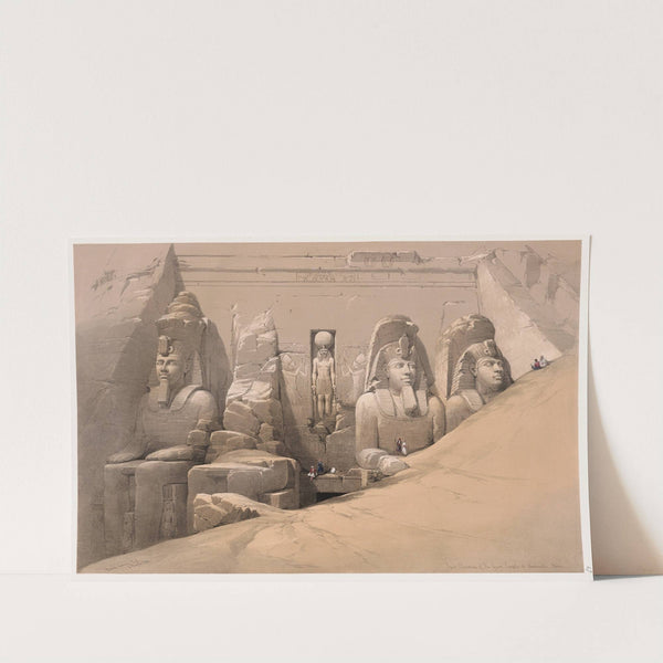 Front elevation of the Great Temple of Aboosimble [sic]. Nubia.(Frontispiece, vol. 2) (1846-1849) by David Roberts