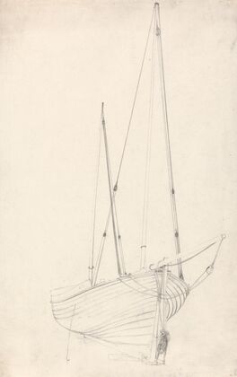 Front View of a Vessel with Masts