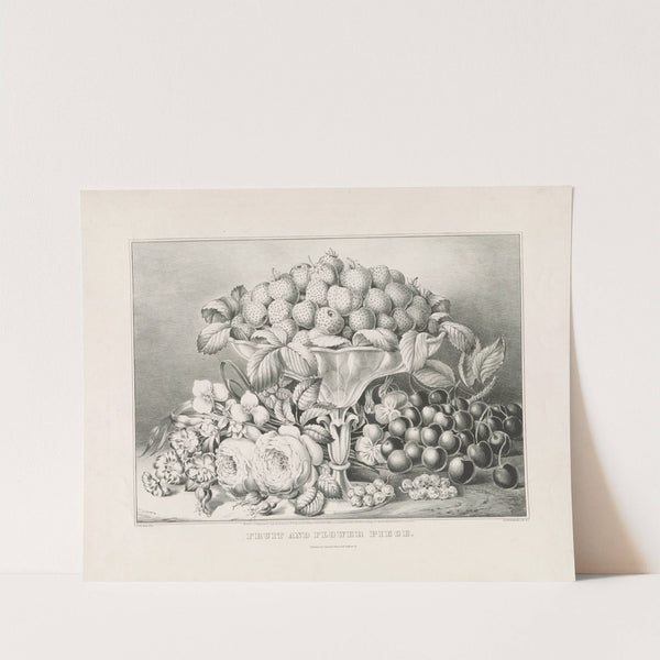 Fruit and flower piece (1863) by Currier & Ives.