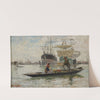 Fruit Barge in Venice. Sketch by Carl Skånberg