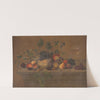 Fruit still life with glass chalice, nuts and insects by Emil Weichert