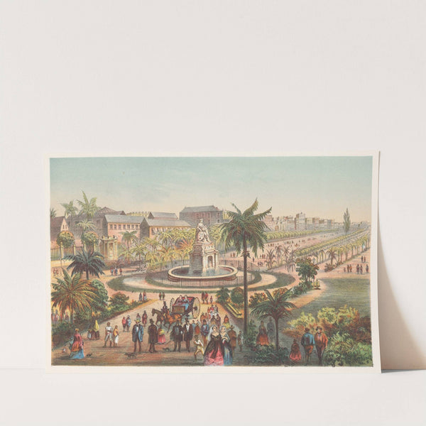 Fuente de la India en el Paseo de Isabel IIa (1855) by Pierre Toussaint Frédéric Mialhe