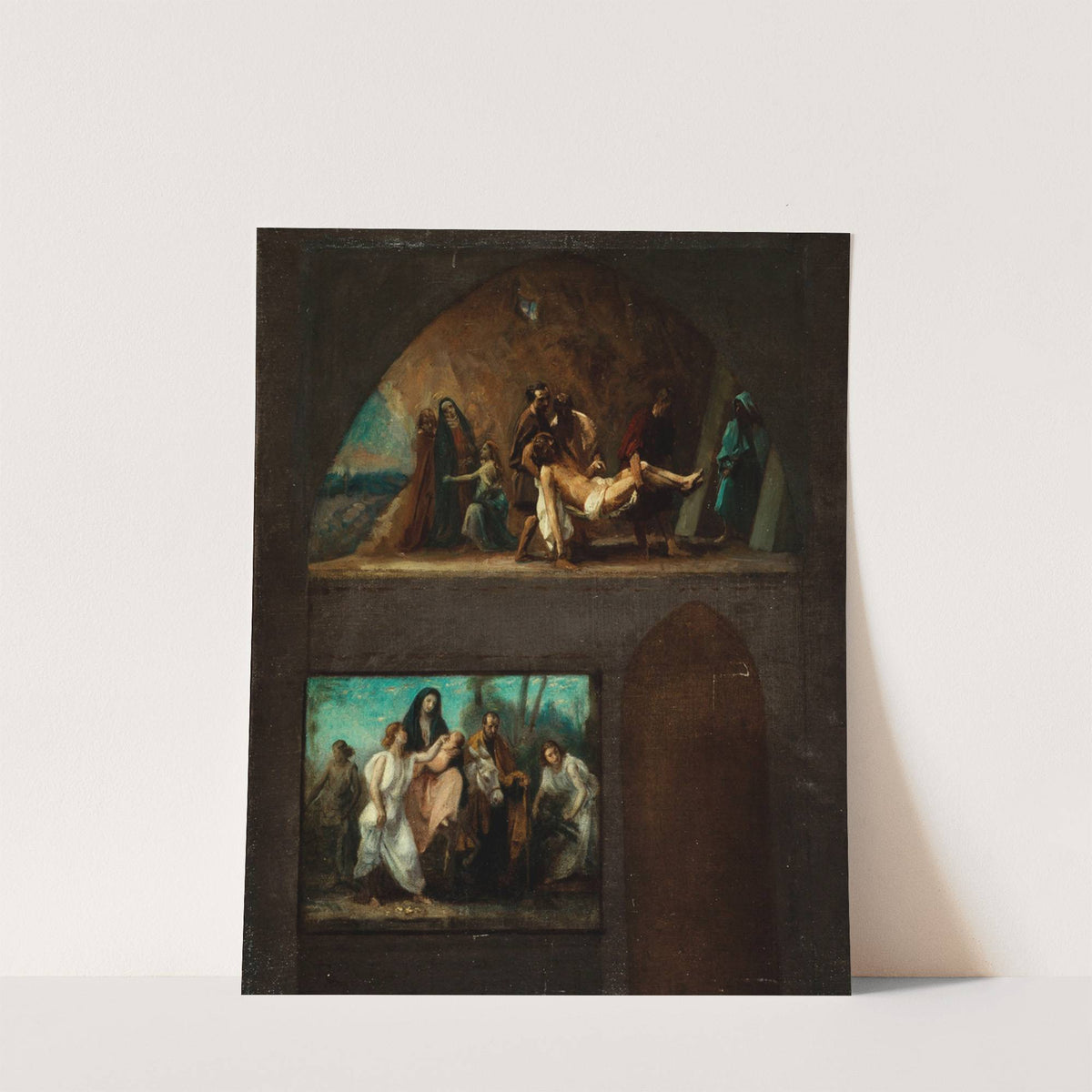 Fuite en Egypte et mise au tombeau by Jean Francois Gigoux