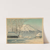 Fuji no yukibare, Oshino fukin (Mt. Fuji, clearing after a snowfall in Oshiono) (1952) by Kawase Hasui