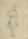 Full-length sketch of officer