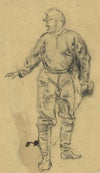 Full length sketch of soldier