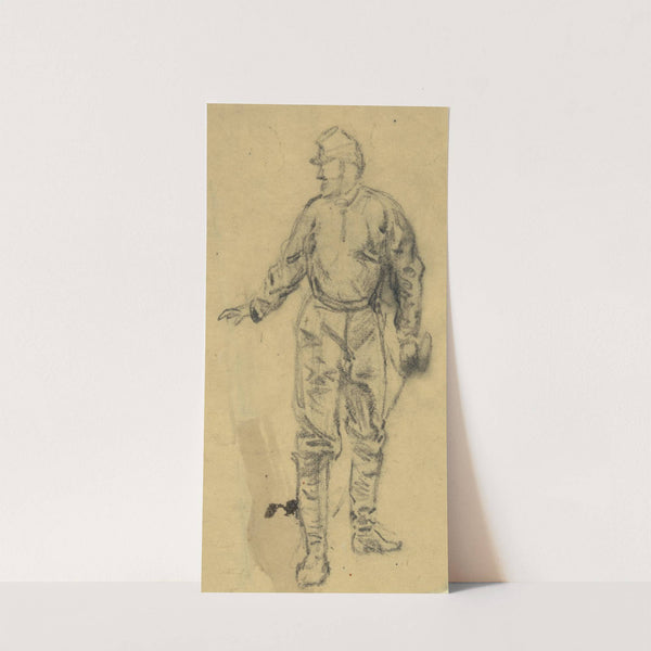Full length sketch of soldier by Alfred Rudolph Waud