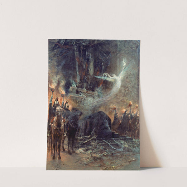Funérailles de Victor Hugo - la veillée sous l&#039;arc de triomphe by Georges Jules Victor Clairin