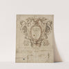 Funereal Cartouche with Inscription and Sketches of Skeletons and Ornamental Details by Baccio del Bianco