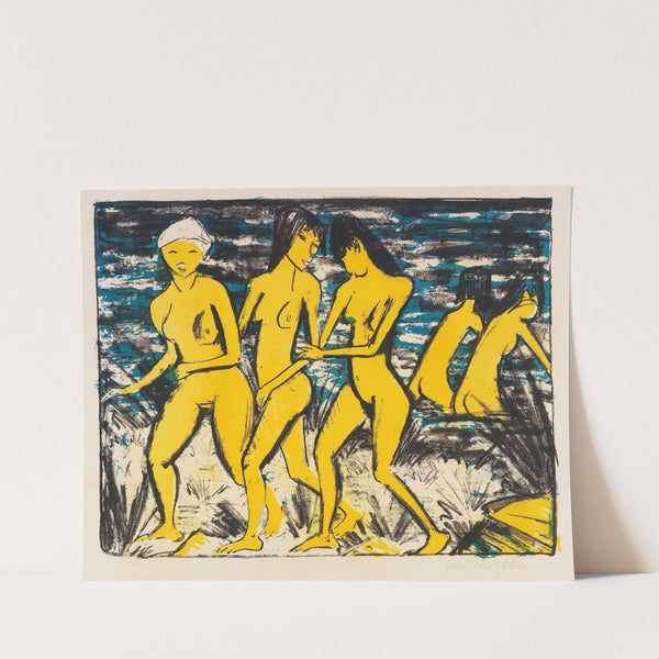 Fünf Gelbe Akte Am Wasser by Otto Mueller
