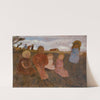 Fünf Kinder an einem Hang, rechts Elsbeth by Paula Modersohn-Becker