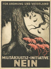 Für Ordnung und Vaterland – Militärjustiz-Initiative; Nein (1921)