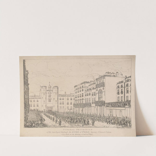 Furneral Procession of His Late R. H. The Duke of York, leaving St. James’s Palace (1827) by Joseph Nash