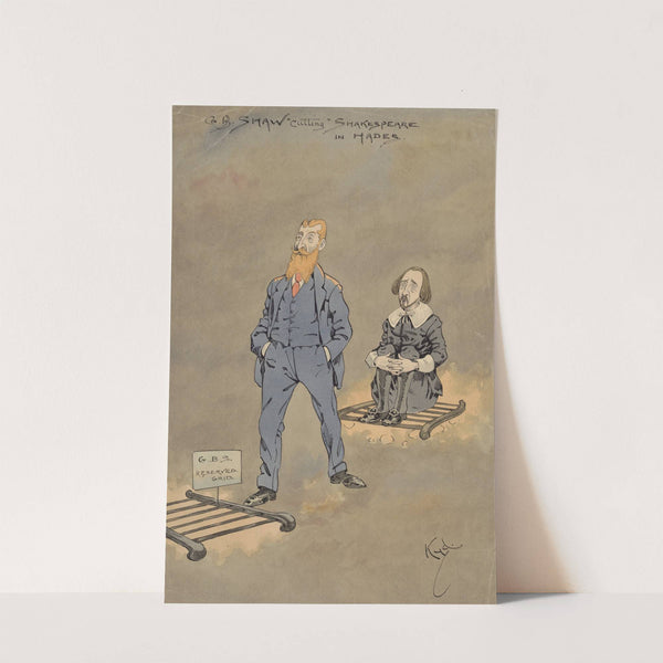 G. B. Shaw ‘cutting’ Shakespeare in Hades by Joseph Clayton Clarke (Kyd)