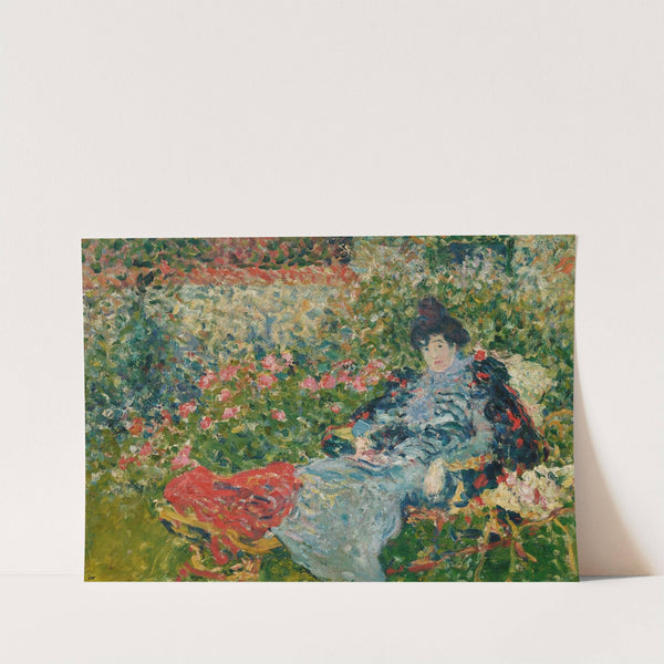 Gabrielle Valtat au jardin by Louis Valtat
