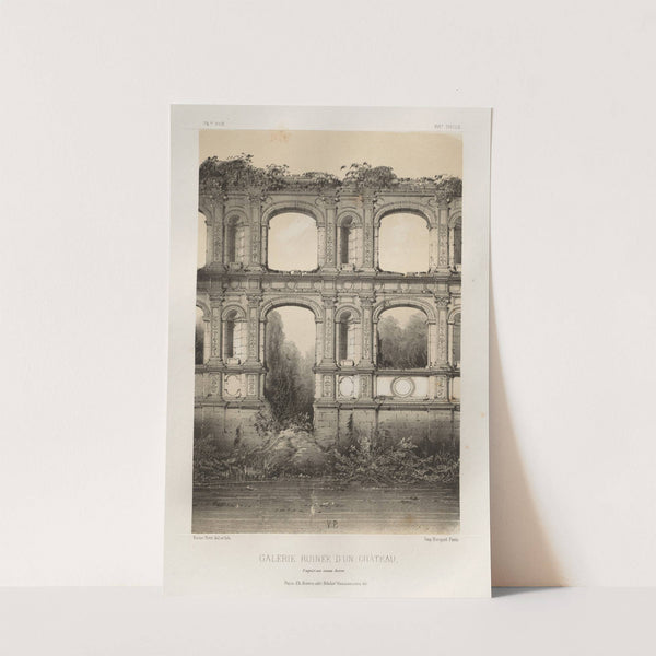 Galerie Ruinée D&#8217;Un Château, d&#8217;aprés un vieux dessin (1860) by Victor Petit