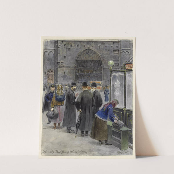 Galizische Flüchtlinge [Stefansplatz] (1914-1915) by Moritz Ledeli