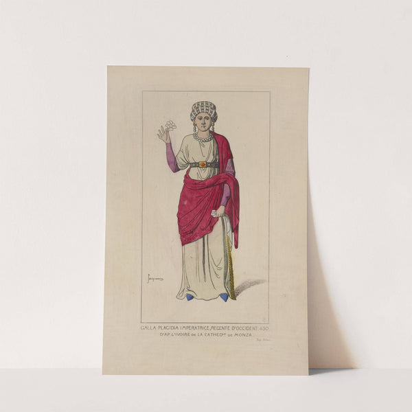 Galla Placidia imperatrice, regente d&#039;Occident, 430. D&#039;ap[res] l&#039;ivorie de La Cathed[rale] de Monza. by Raphaël Jacquemin