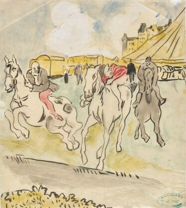 Galloping Riders in Front of a Big Top (1910-1912)