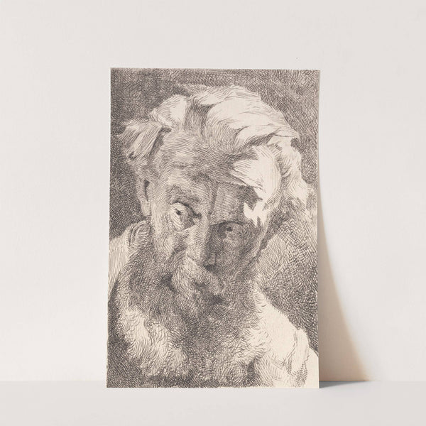 Gammel skægget mand, der ser til siden (1897 - 1898) by Frans Schwartz