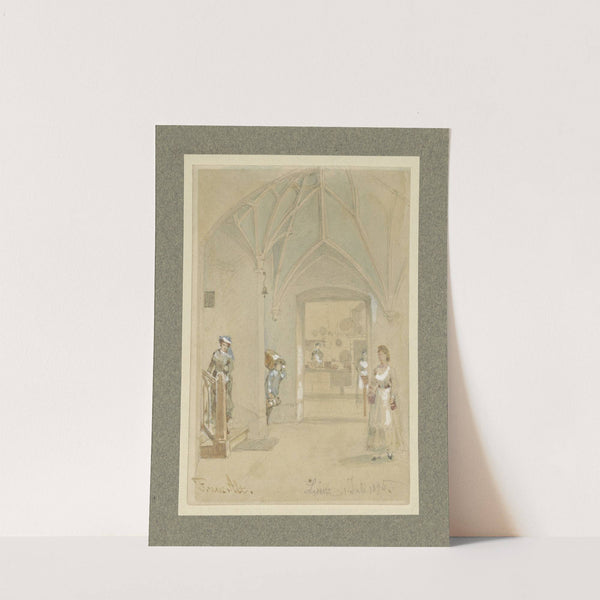 Gang van een Gasthaus met doorkijk in de keuken (1875) by Franz Alt