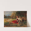 Gänsemagd bei der Rast by Anton Dieffenbach