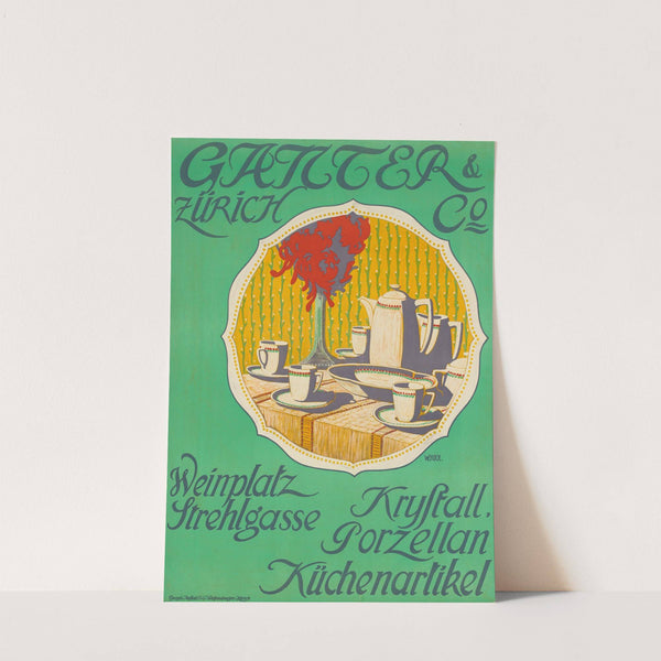 Ganter & Co. Zürich. Kristall Porzellan Küchenartikel (1913) by Walther Koch