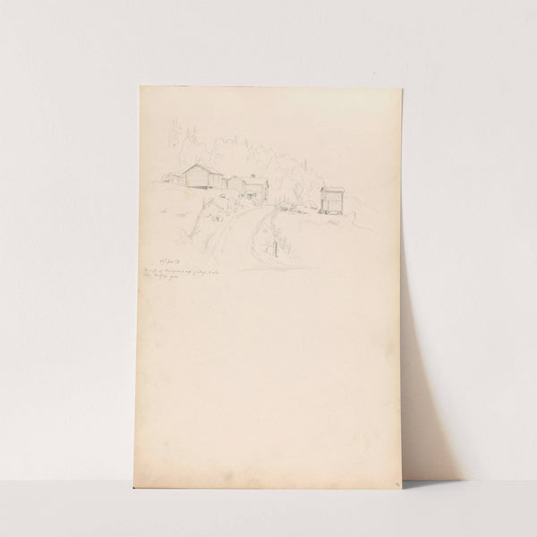 Gård i Gudbrandsdalen (1858) by Hans Gude