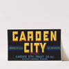 Garden City Brand Fruit Label (1930-1950)