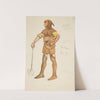 Gardener, costume sketch for Henry Irving’s 1898 Planned Production of Richard II by Edwin Austin Abbey