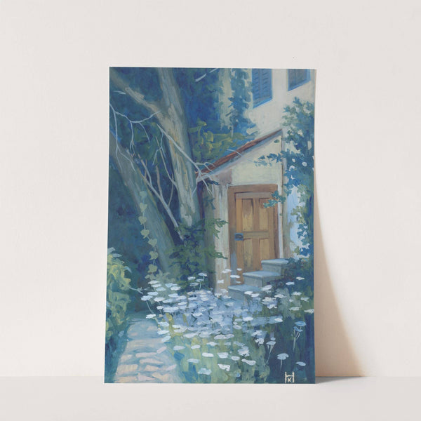 Gartenecke mit Schierlingsblüten by Klara Hasslwander