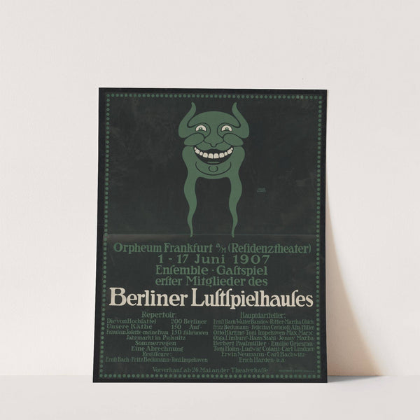 Gastspiel erster Mitglieder des Berliner Lustspielhauses im Orpheum Frankfurt am Main (1907) by Julius Klinger
