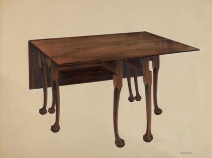 Gate-legged Table, Ball & Claw Feet