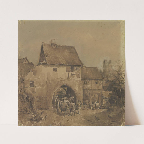 Gate to Münzenberg by Jakob Fürchtegott Dielmann