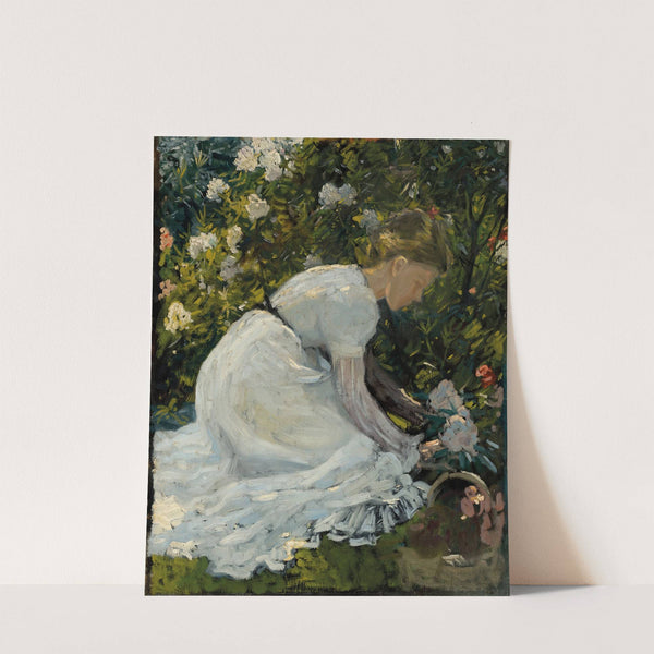 Gathering flowers by Charles Wellington Furse