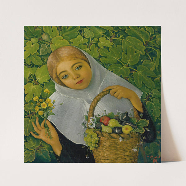 Gathering Fruit And Flowers by Vincente Mulet y Claver
