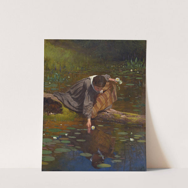 Gathering Lilies (1865) by Eastman Johnson