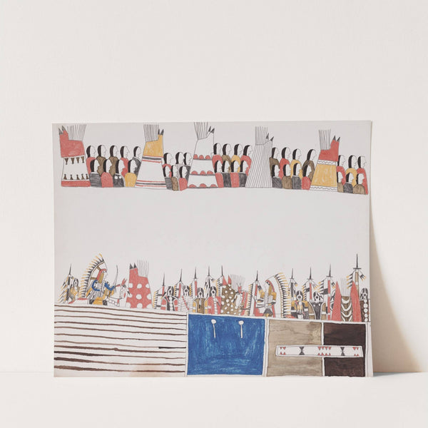 Gathering of Indians by Howling Wolf