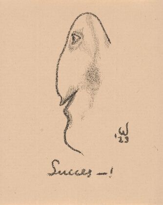 Geabstraheerd hoofd zonder neus (1923)
