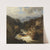 Gebirgslandschaft mit Jägersmann am tosenden Fluss by Leonhard Rausch