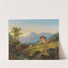 Gebirgslandschaft mit Wanderern by Matthias Rudolf Toma