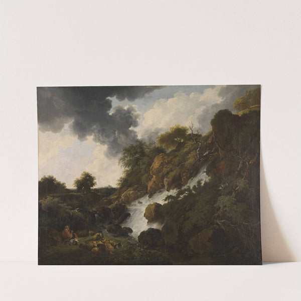 Gebirgslandschaft mit Wasserfall (1779) by Ferdinand Kobell
